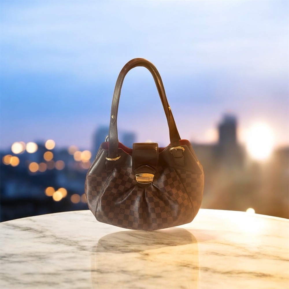 Louis Vuitton Shoulder Bag Purse Sistina Damier Ebene Canvas serial # CA3181